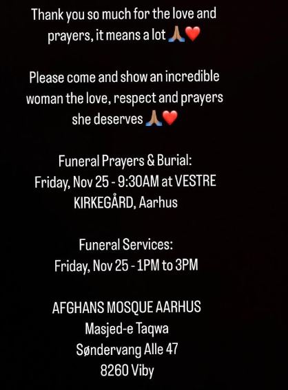 Nadim thanked followers for their tributes in a heartfelt Instagram post