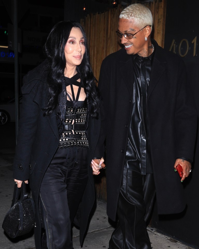Cher, 76, was seen holding hands with music producer Alexander Edwards, 36, as they left a restaurant in West Hollywood