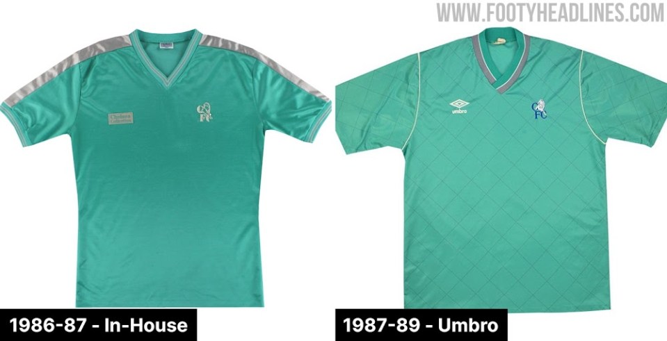 It looks a lot like the Chelsea away kits from the 1980s