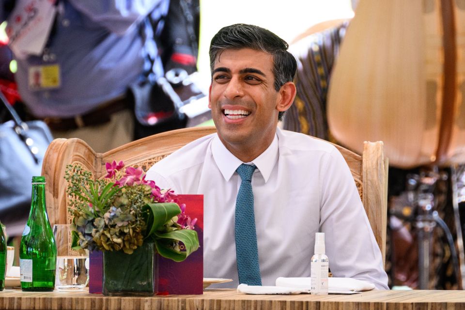 Rishi Sunak at the G20 summit in Bali
