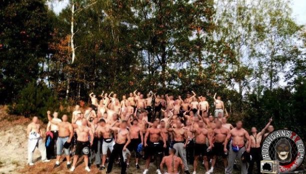 Polish hooligan firms are some of the most fearsome in the world - hosting training fights in forests