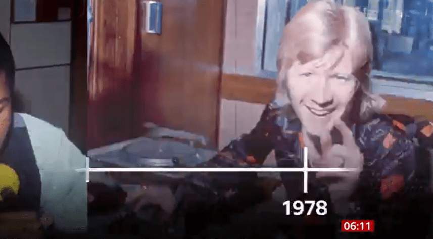 The programme featured a reel of radio presenters whizzing by quickly
