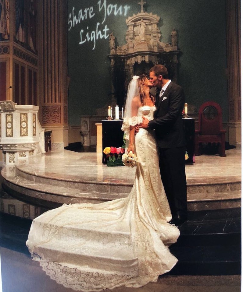 Gisele and Tom on their wedding day in 2009