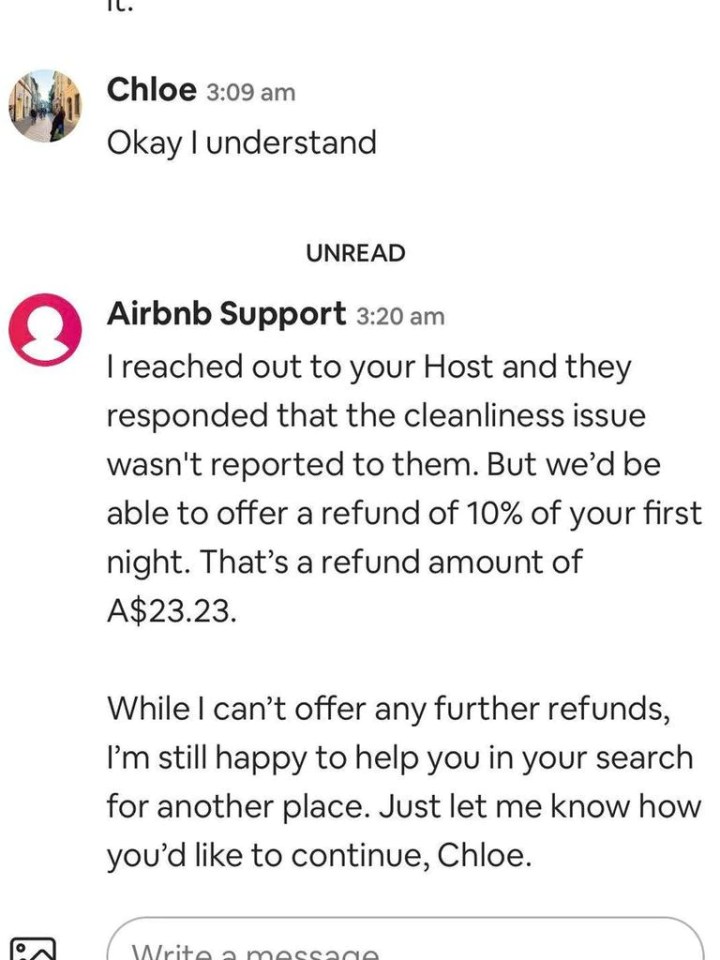 Matt vowed to never use Airbnb again after initially being offered a measly £13 refund