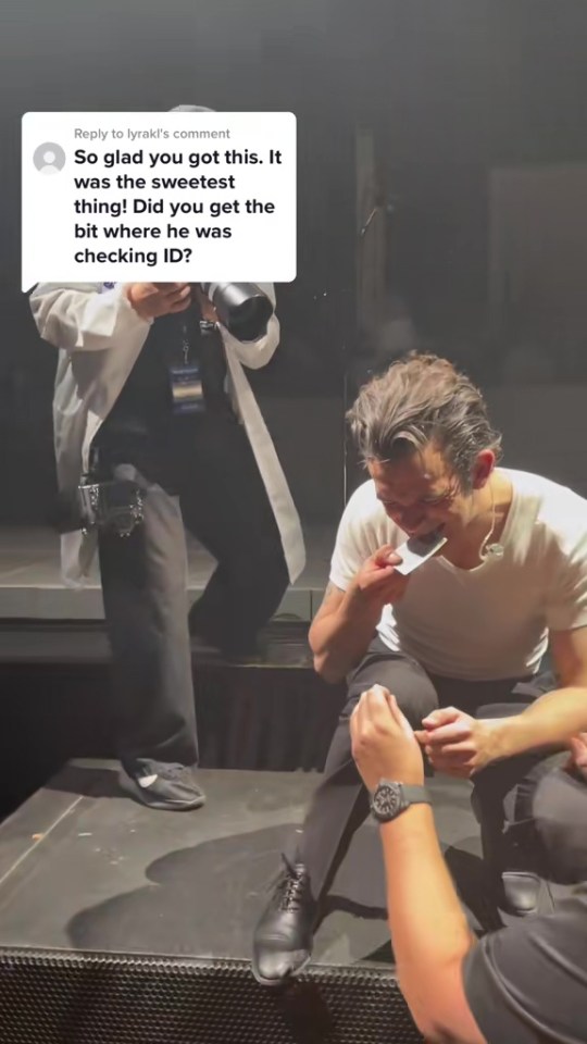 Matt can be seen biting down on the ID