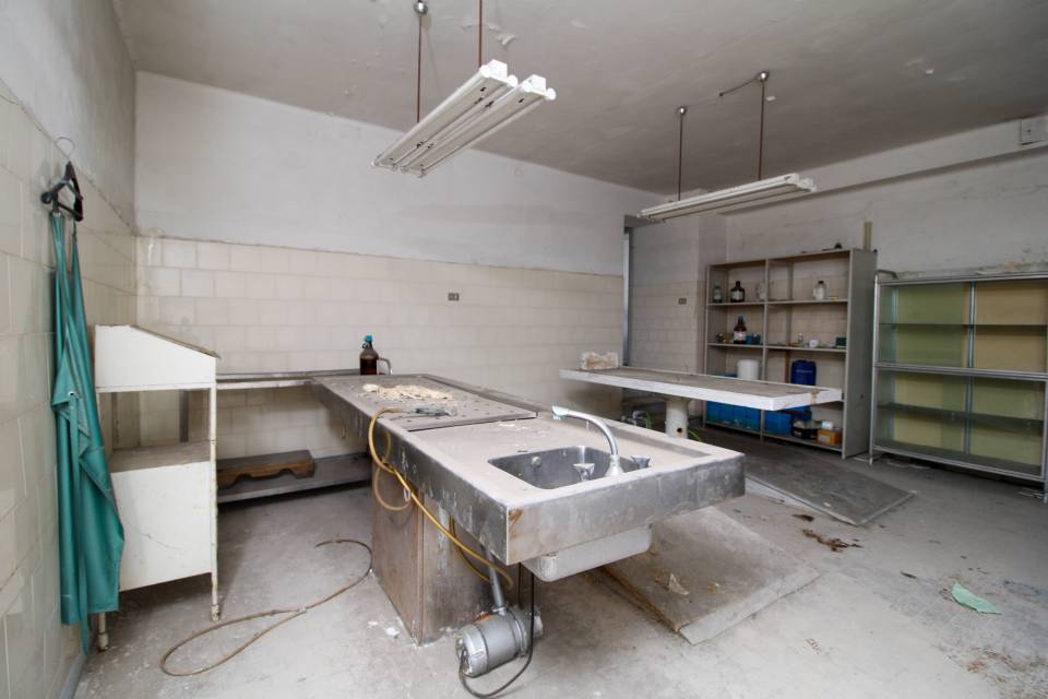 An eerie view of one of the rooms