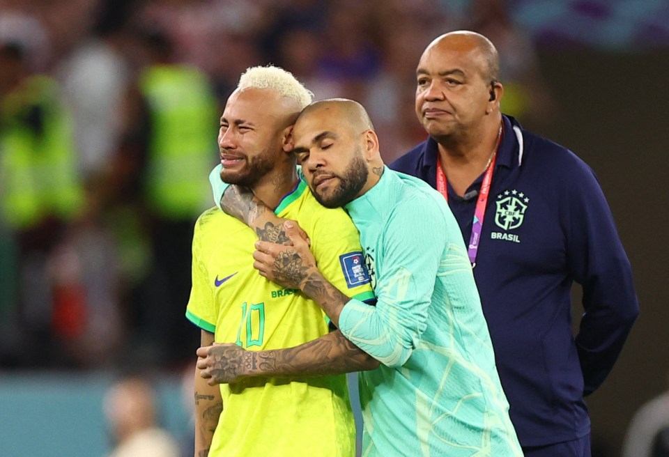 Neymar was left in tears after the penalty shoot-out defeat