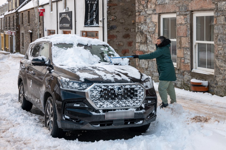 Moray and Aberdeenshire were hit hard with snowfall yesterday