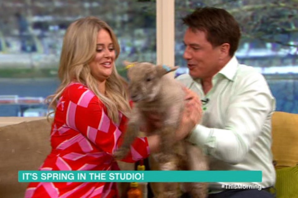 Emily Atack was hosting This Morning with her I'm A Celeb co-star John Barrowman when things took a bad turn