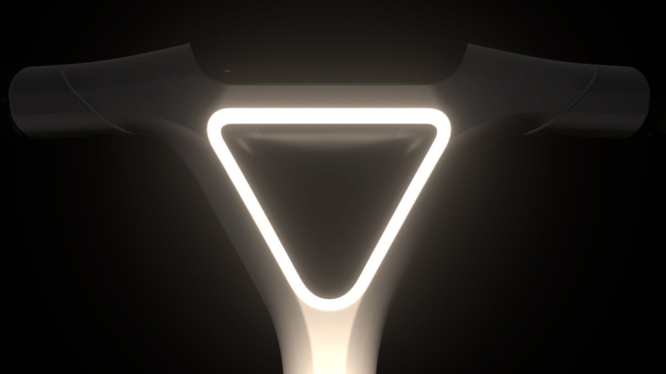 It has sat-nav and this light illuminates the rider for better safety at night