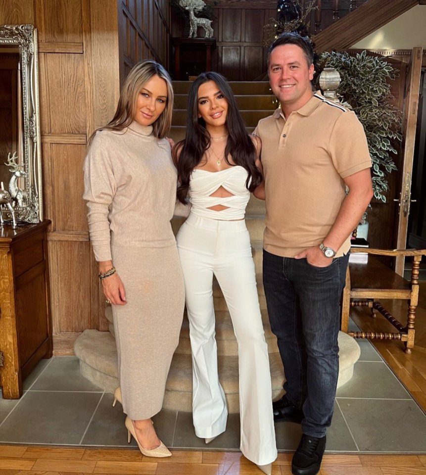 Gemma gave fans a glimpse inside her glam Christmas with her famous dad Michael and mum Louise
