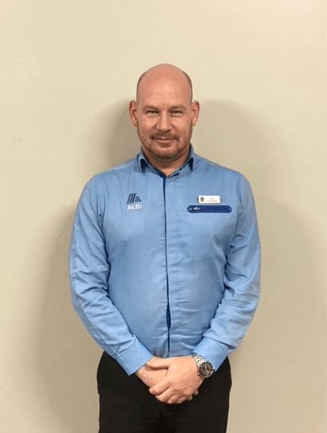 Lee Cowell, an Aldi store manager, has worked at the discounter for 16 years