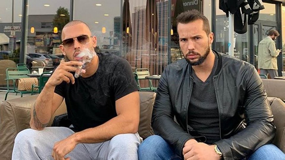 Andrew's brother Tristan, right, was also arrested as part of the raid