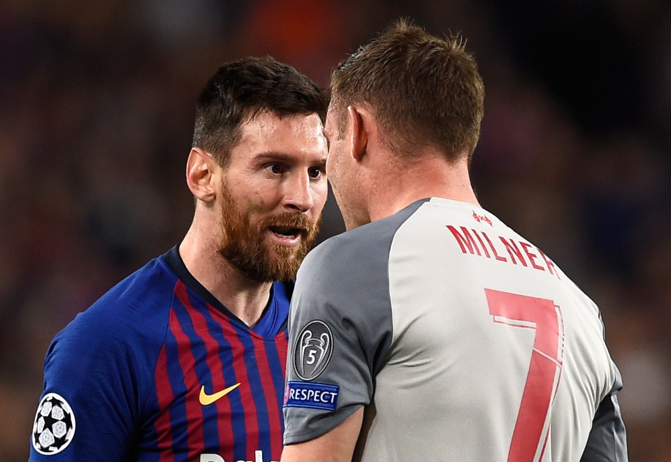 Lionel Messi took his anger out on James Milner