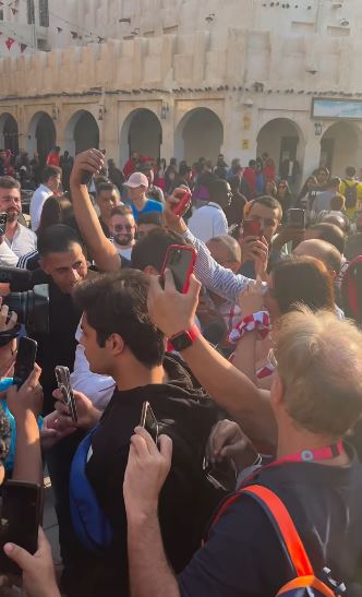 She was mobbed in Doha with adoring fans