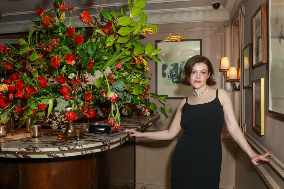 Georgie Henley at a Warner Bros. post-BAFTA celebration.