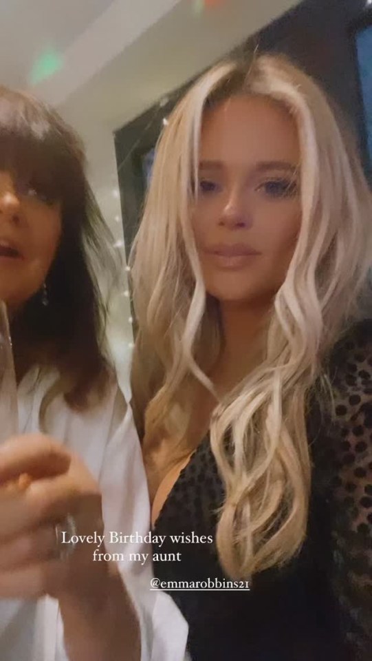 Emily Atack partied with her aunt Emma Robbins on her 33rd birthday