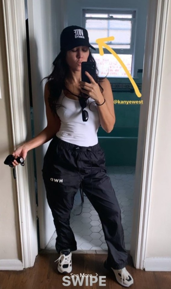 Kourtney wore a 'vote Kanye' hat during the US election