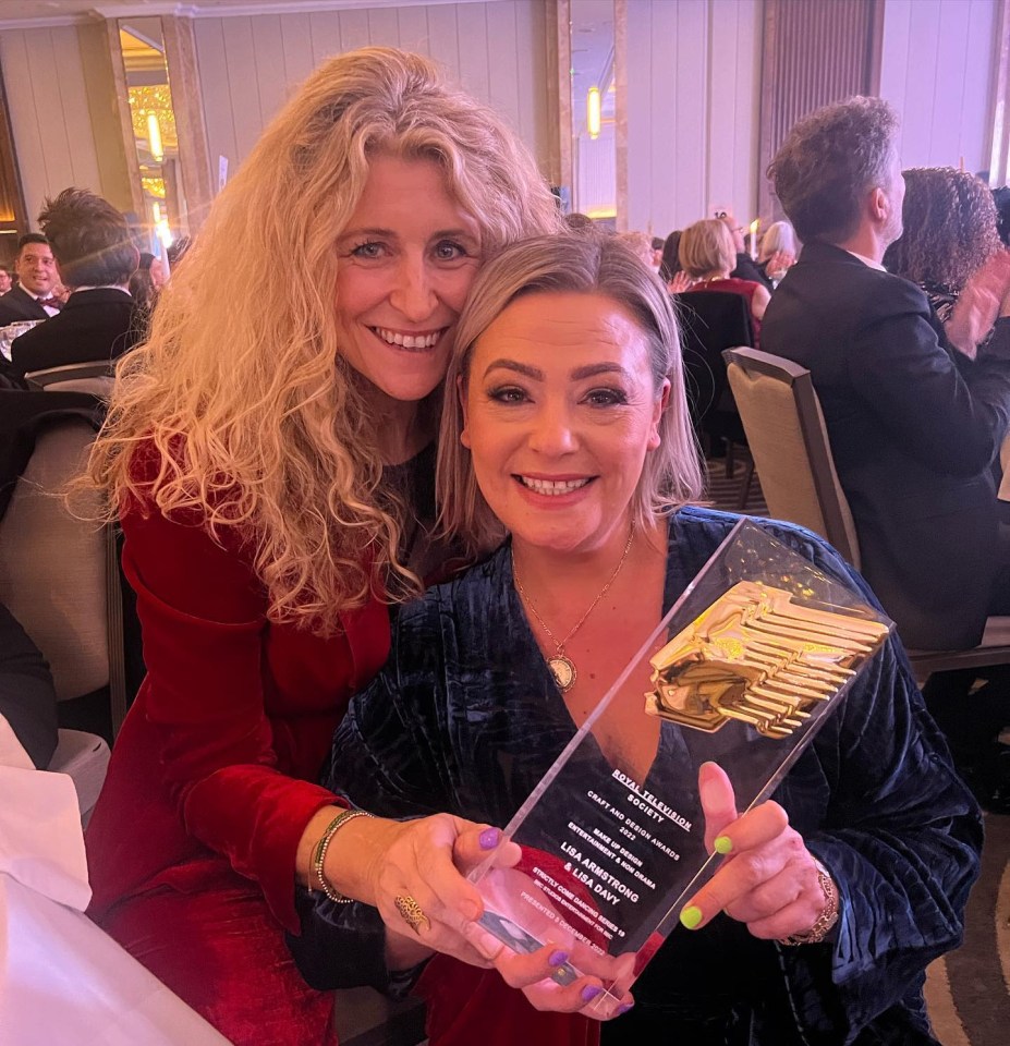 Lisa Armstrong and Lisa Davey with their RTS award last night