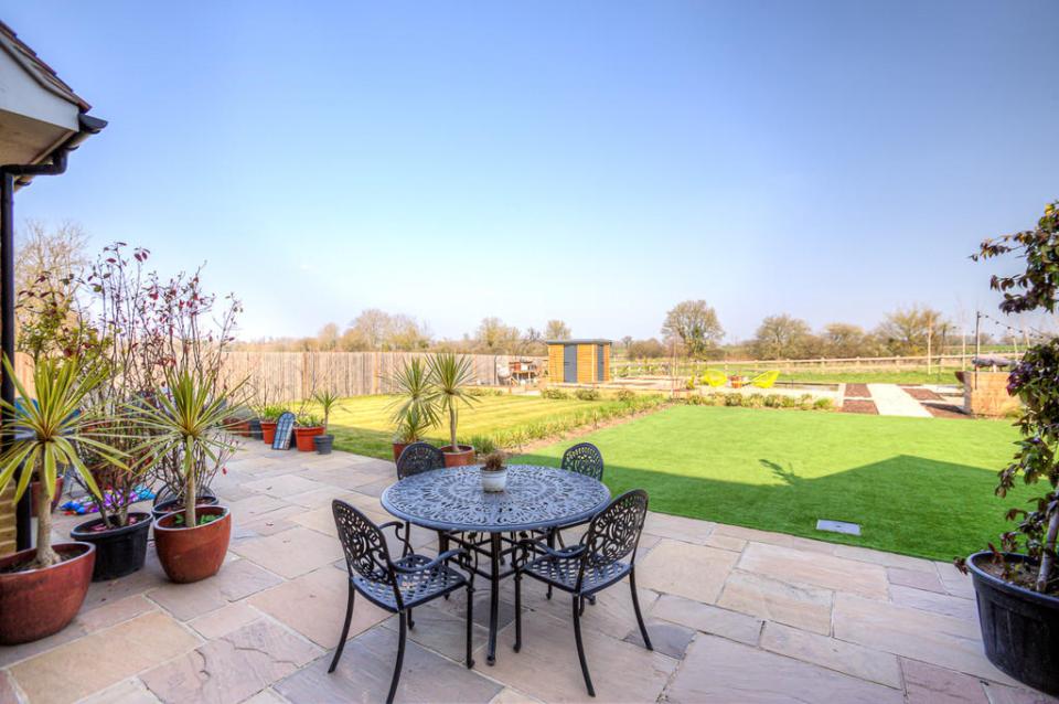 The garden has amazing views