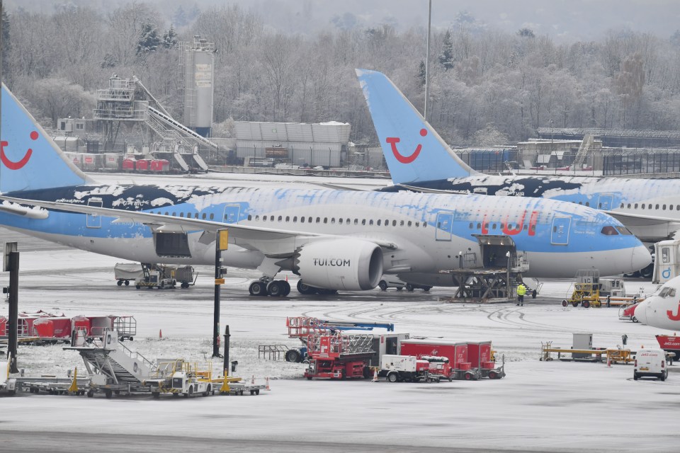 Manchester Airport has closed both its runways amid the chaos