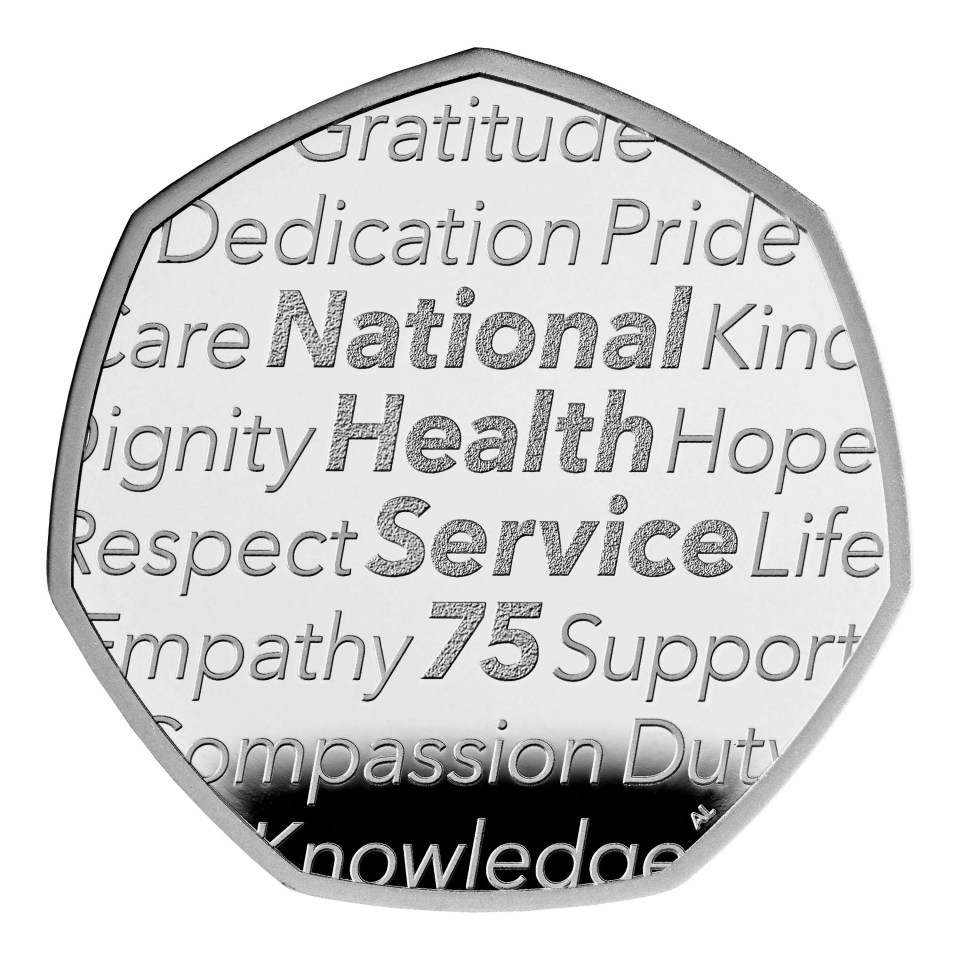 The Royal Mint is also putting the NHS 75th Anniversary on a 50p coin