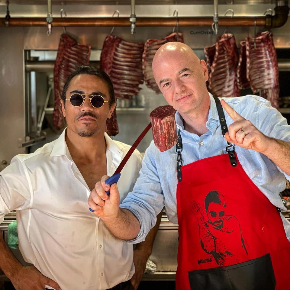 Salt Bae and Gianni Infantino have been pals for years