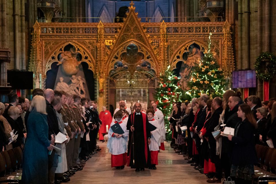 Choristers sang during the Royal Carols: Together At Christmas