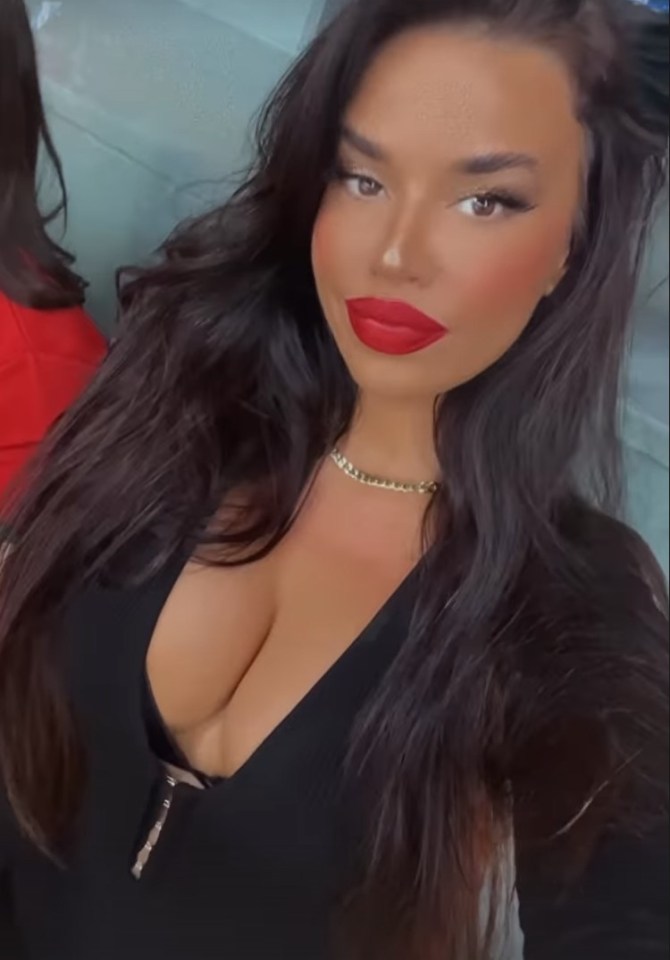 Ivana ditched her Croatia colours for France vs Morocco