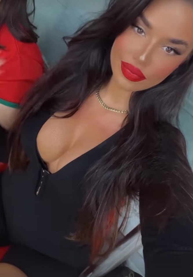 The World Cup's 'hottest fan' stunned in a black bodysuit