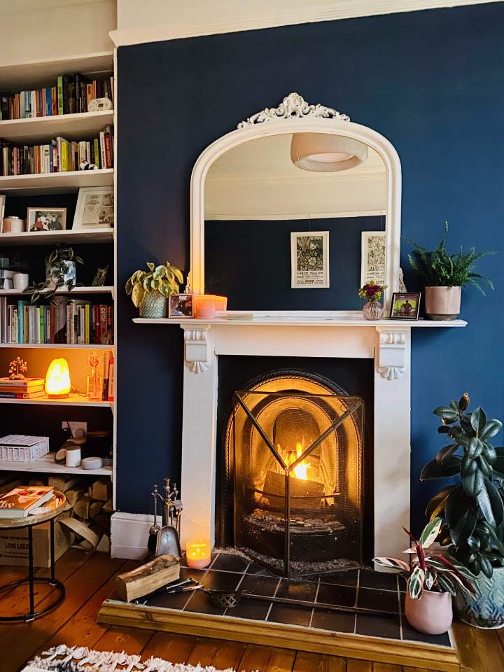 They say renovating can take time and be expensive - image shows the living room after