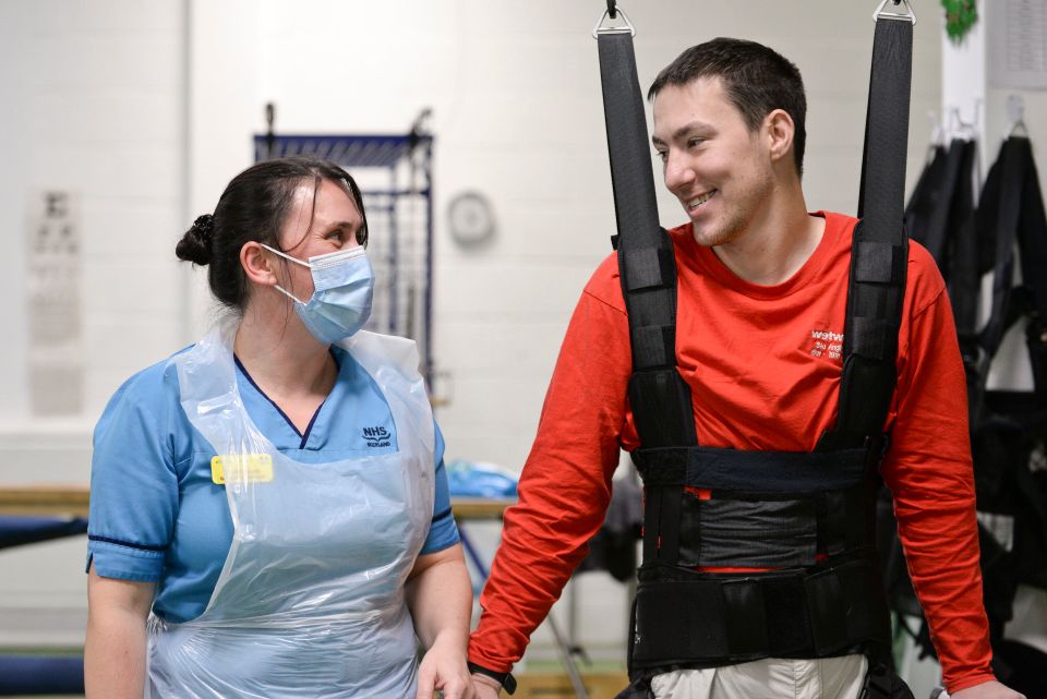 A father paralysed after a serious car crash is now dreaming of walking again