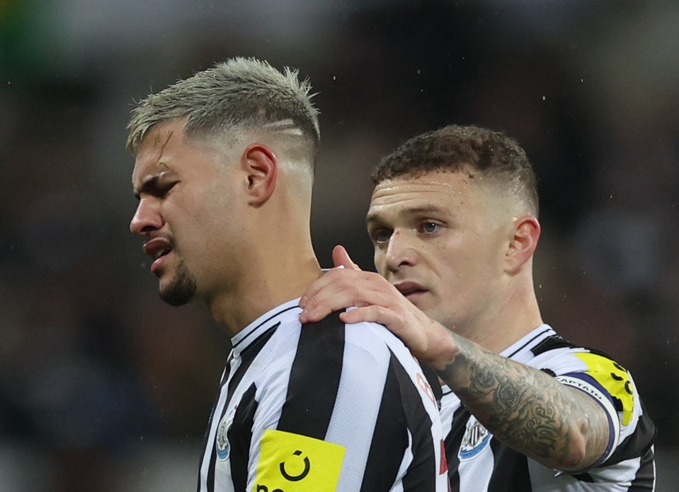 He was consoled by captain Kieran Trippier