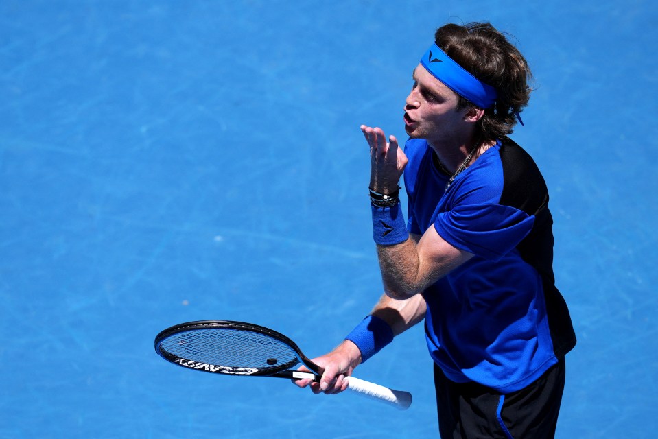 Andrey Rublev dumped Dan Evans out of the Australian Open