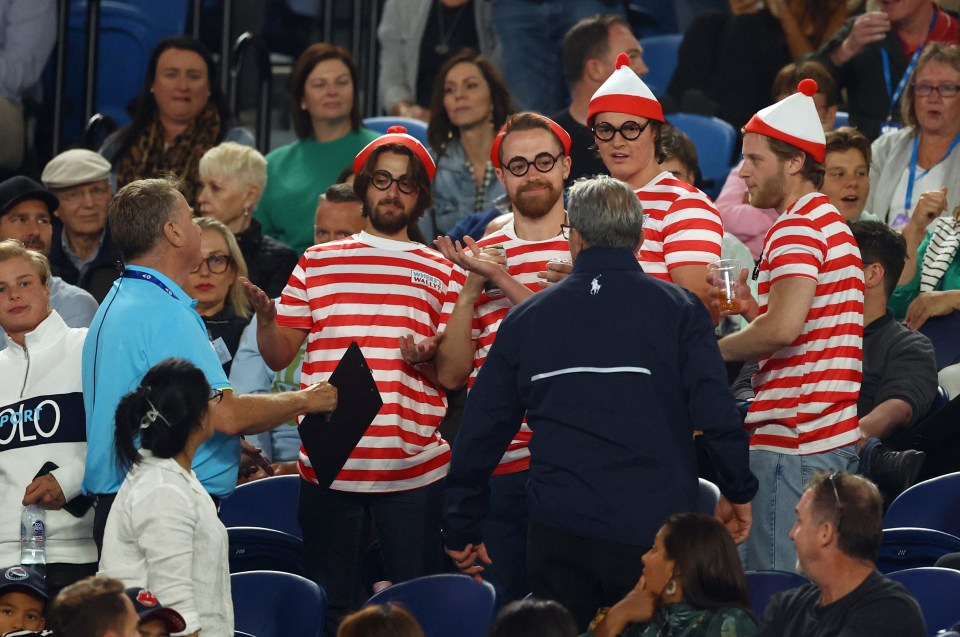 The hecklers were removed by security
