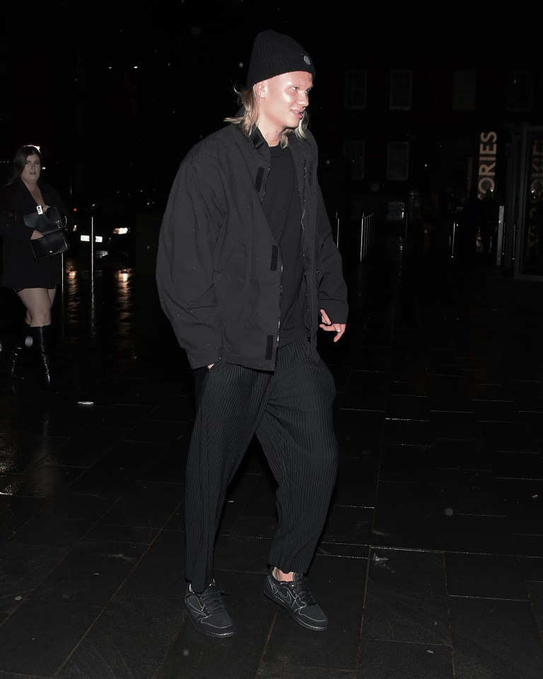 Erling Haaland celebrated New Year's Eve at the Ivy in Manchester