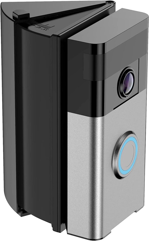 The doorbell attaches to the mount, which then allows you to increase its angle from the wall or doorframe