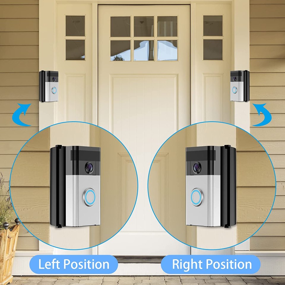 You can dock your doorbell on the left or right, and then angle it appropriately for your garden