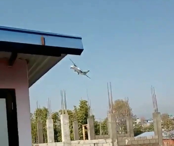 The Yeti Airlines plane suddenly loses control