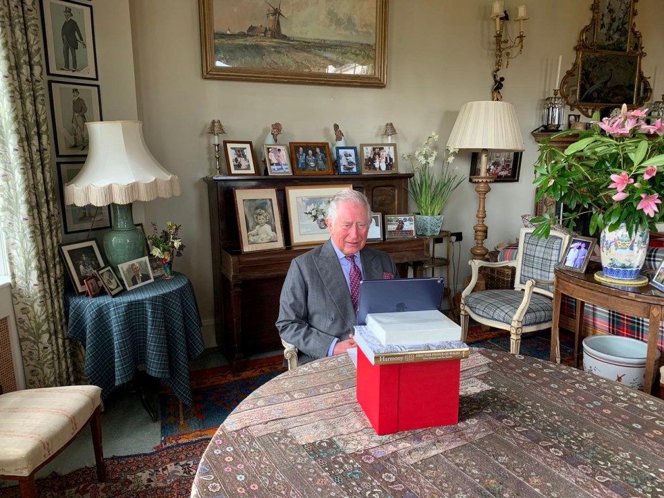The King gave royal fans a glimpse of his home office in 2020 when he opened the NHS Nightingale Hospital