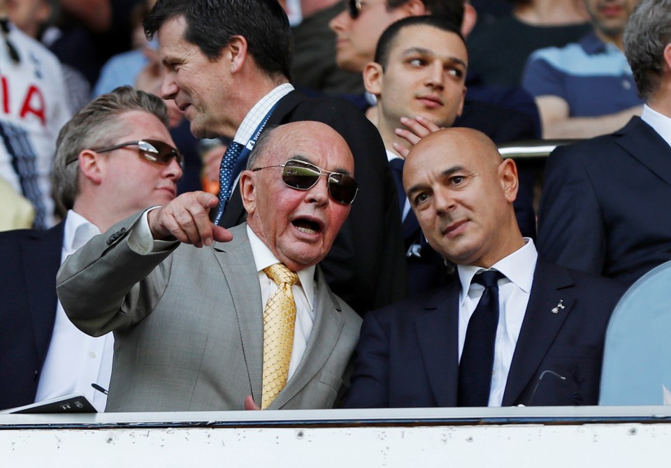 The frustration was targeted at Joe Lewis and Daniel Levy
