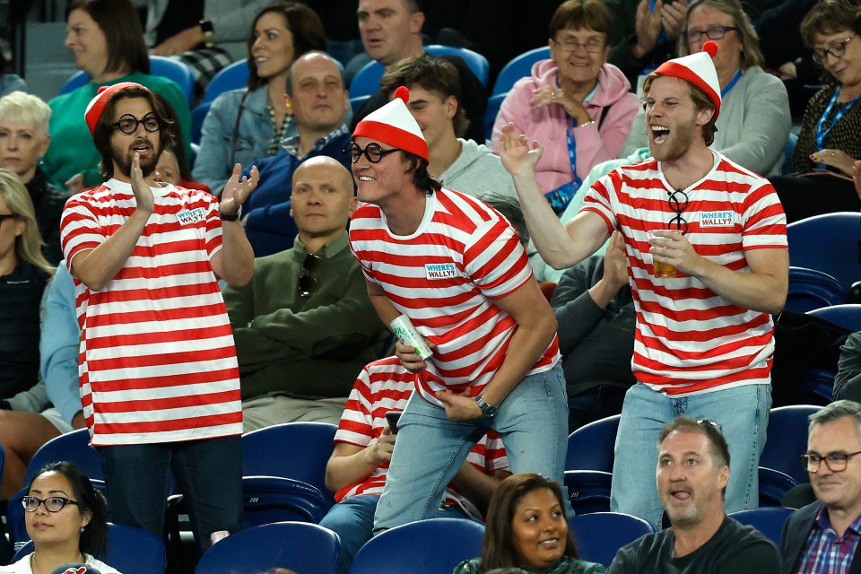 Members of the crowd in fancy dress tried to goad the former world No1