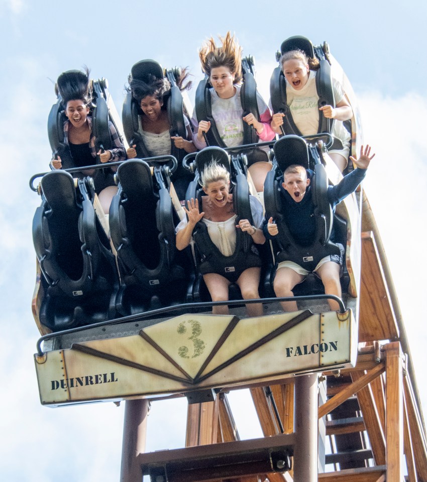 Kelly, front left, and Kayleigh, front right
