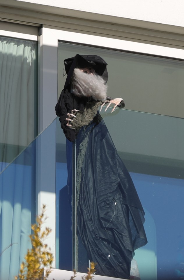 The witch decoration seems to point towards her ex mother-in-laws home