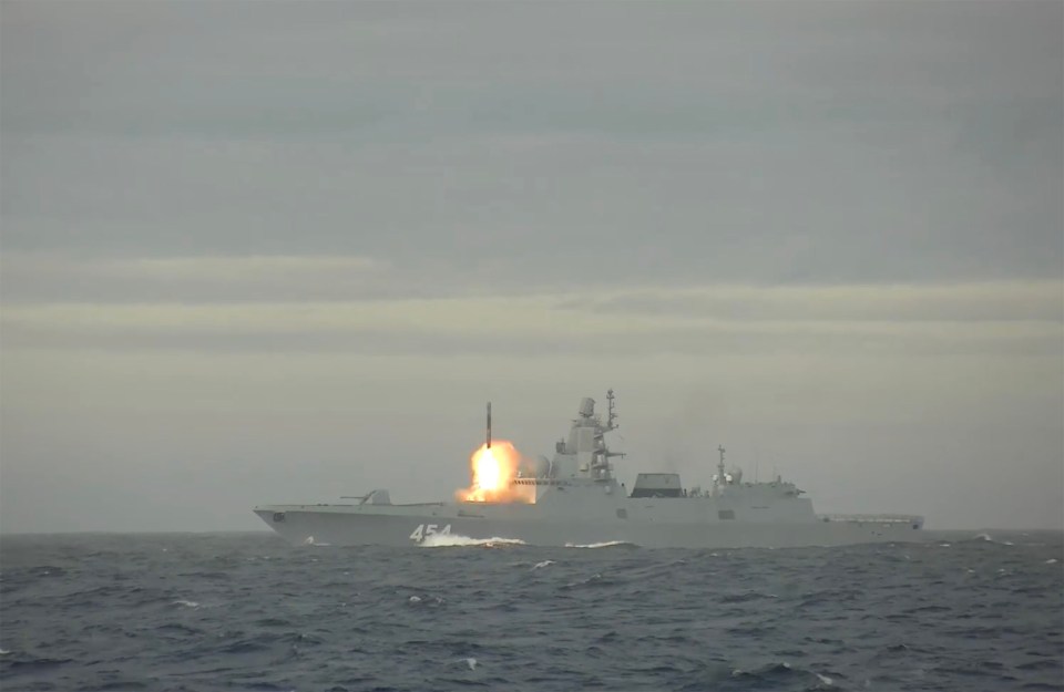 A Mach 9 hypersonic missile was launched from Admiral Gorshkov in 2021
