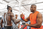 Deontay Wilder pictured with Francis Ngannou at the UFC's training facility