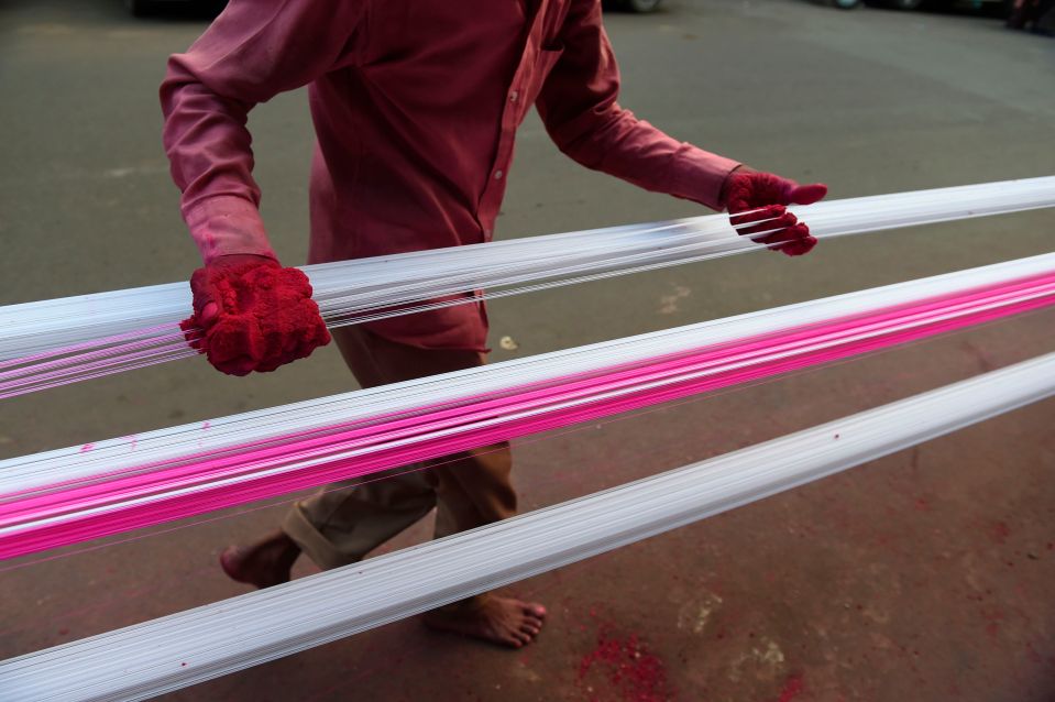 The kite strings are made to be razor sharp so participants can cut down their competitors
