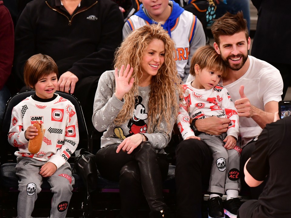 The A-List couple with their sons, Milan and Sasha, back in 2017