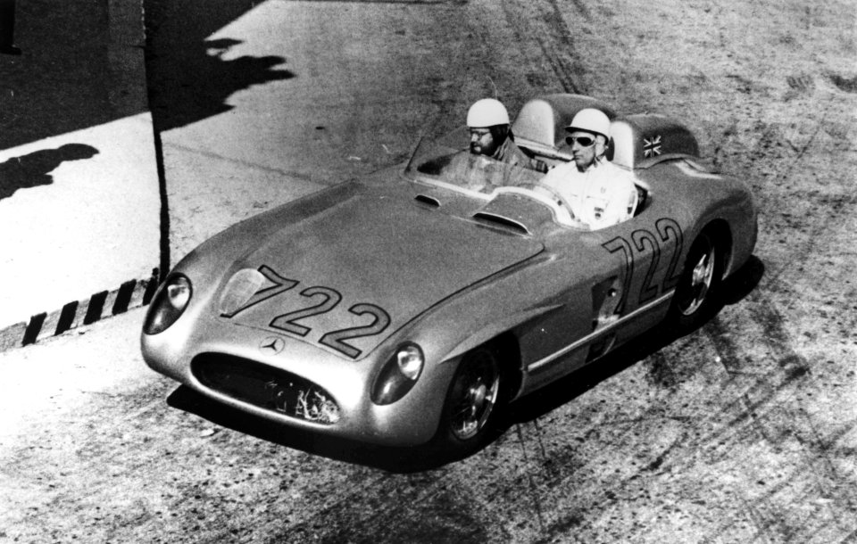 The Mercedes-Benz SLR McLaren is based on the SLR300 Brit F1 ace Moss took the chequered flag