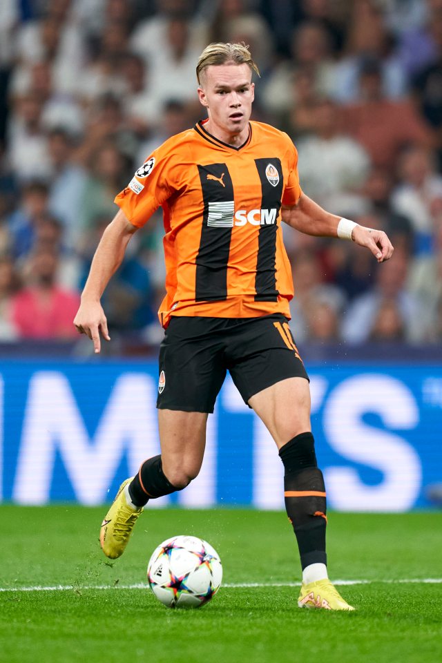 Mudryk is a target of Arsenal and Chelsea